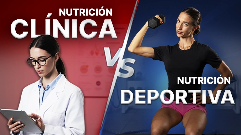 Nutrición clínica vs deportiva: diferencias y formación necesaria